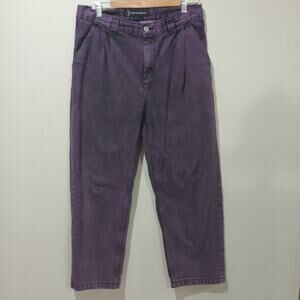 Polar Skate Co Pants Jeans 30X30 Grund Chino Purple Black PSC W21 Baggy Skater